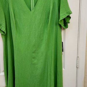 Maree Pour Toi Bright Green Shift Dress Women's Plus Size 24